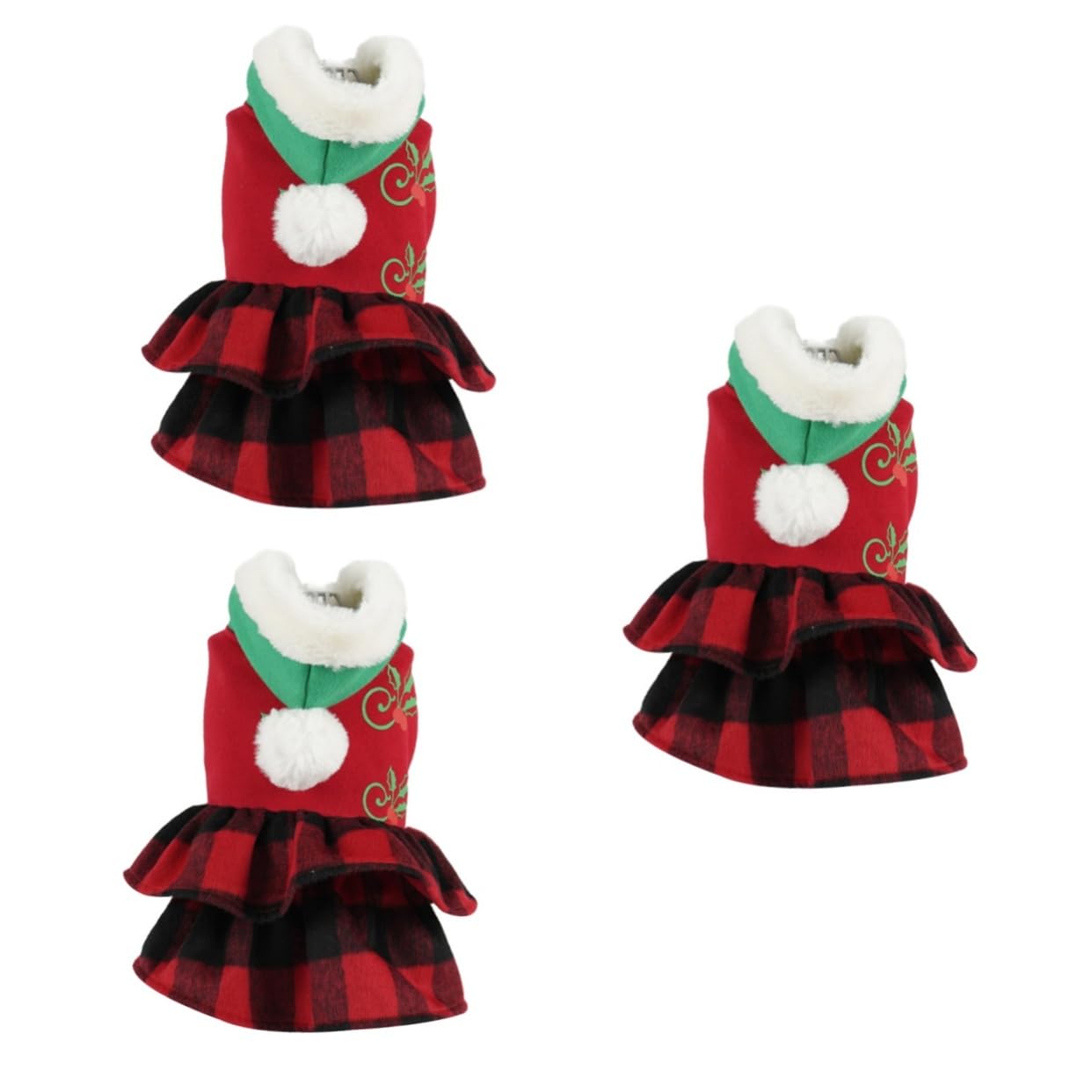 minkissy 3 Stücke Haustier Hund Weihnachten Transformation Kostüm Nette Hund Kostüme Xmas Hund Kleidung Katze Weihnachten Outfits Welpen Weihnachtskostüm Hund Weihnachten Tuch Kleid Polyester Erdtöne