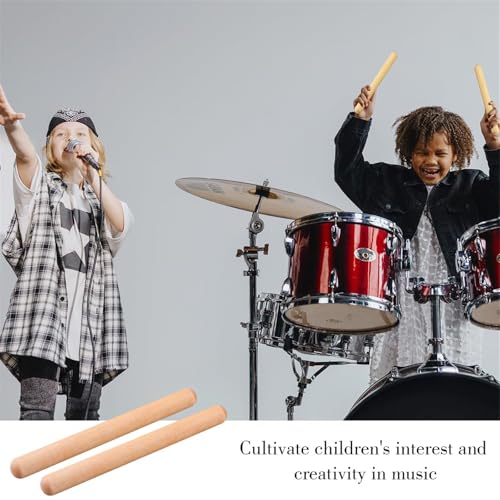 1 Par de Baquetas de Madera para Instrumentos de Percusión, Juego Musical de Palillos Rítmicos para Tambores miniatura 2