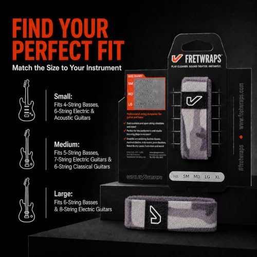 image for Gruv Gear Fret Wrap & Guitar Mute, Fretwrap for Acoustic, Electric & B