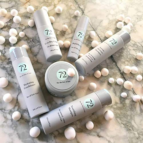 72 Hair Intense Moisture Vegan Shampoo, Organic Sulphate and Paraben Free Anti Frizz Treatment, Cruelty Free, 250ml - Image 7