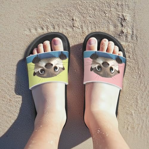 UNICEU Kids Slippers Slip-On Open Toe Quick Drying Slides Sandals Girls Boys Casual Non-Slip Lightweight Shower Shoes4