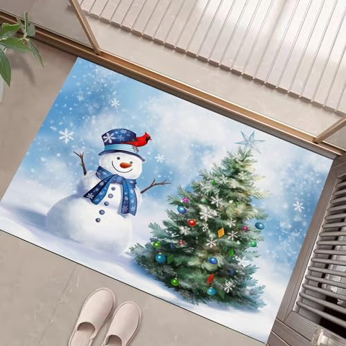 Tapis entrée antidérapant Noël lavable 90x150 - 4