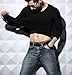 Sunshine Code Men's Seamless V-Neck Slim Fit Long Sleeve T-Shirt Undershirt Base Layer Top for Muscular Build, M, Black