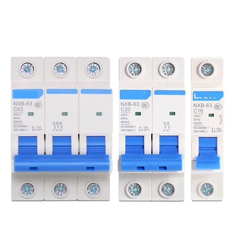 Disjoncteur MCB NXB-63 3P 6A pour tableau électrique triphasé sur rail DIN