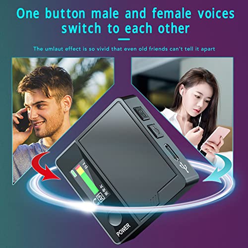 Image of Mini Voice Changer - 4 Sound Modes /500mAh Type C Charging Compact Sound Changer, Real Time Call Voice Changer Device Including Pro K Song Mode for Live Streaming