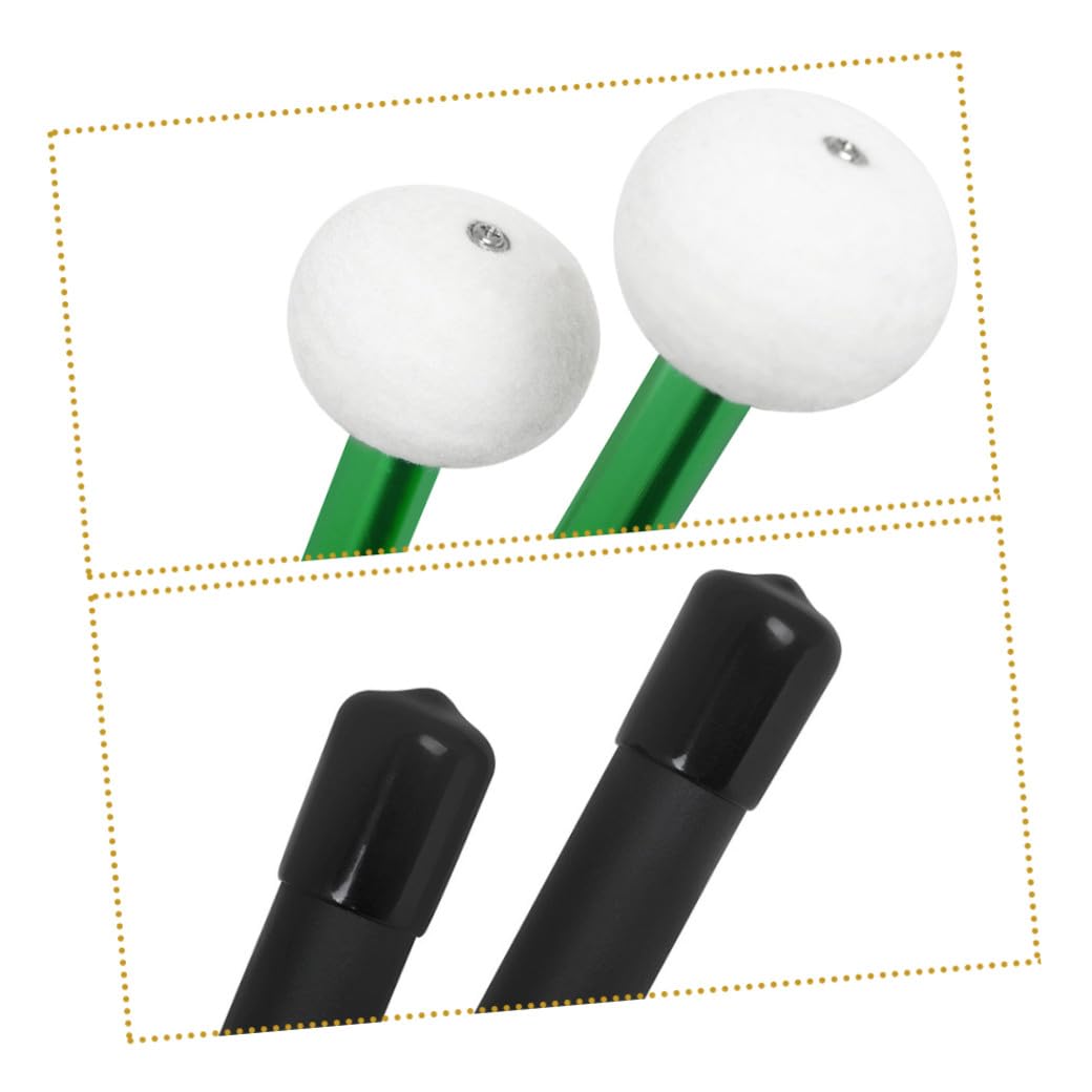 ifundom 6stücke Aluminium Schlagzeugstöcke Mit Filzkopf Hochwertige Percussion-sticks Für Und Übungsanwendungen Grün Langlebig Und Präzise Gefertigt
