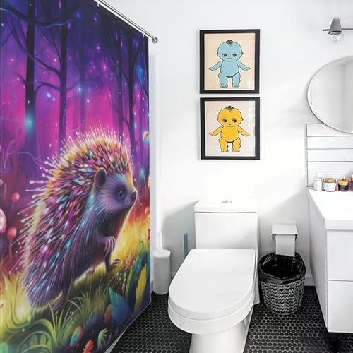 Rideau de douche hérisson en polyester 122x183 cm - 3