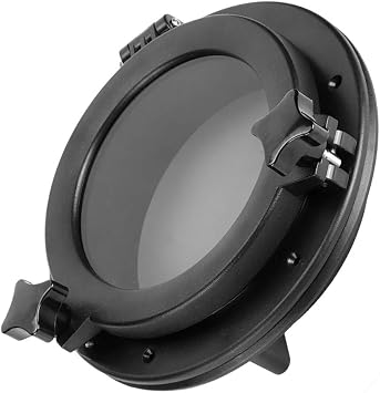 Boat Porthole, Black Marine Port Window Tempered Glass for RV for Yacht