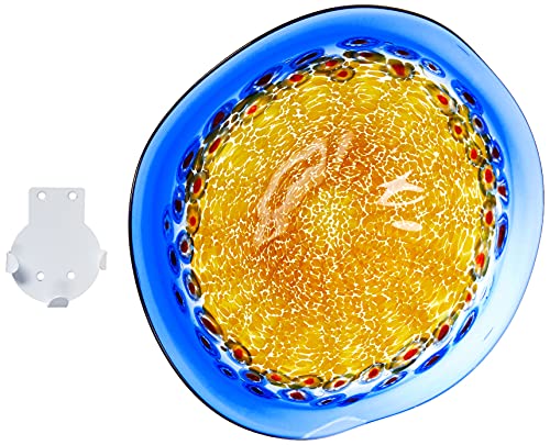 Dale Tiffany Westwind Art Glass Wall Decor Plate,Orange,Large #TOP2