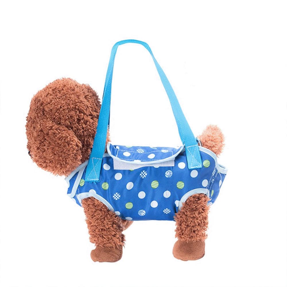 Pet Backpack Sling Carrier Bag Hands Free Portable Leash Suitable for Small and Medium Dogs and Cats Travel Hiking Camping (Medium, Blue)