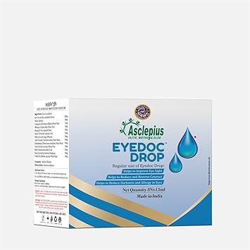 ASCLEPIUS EYEDOC Drop Ayurvedic Eye Care Wellness Herbal Drops Daily Eye Support Use (15 ML)