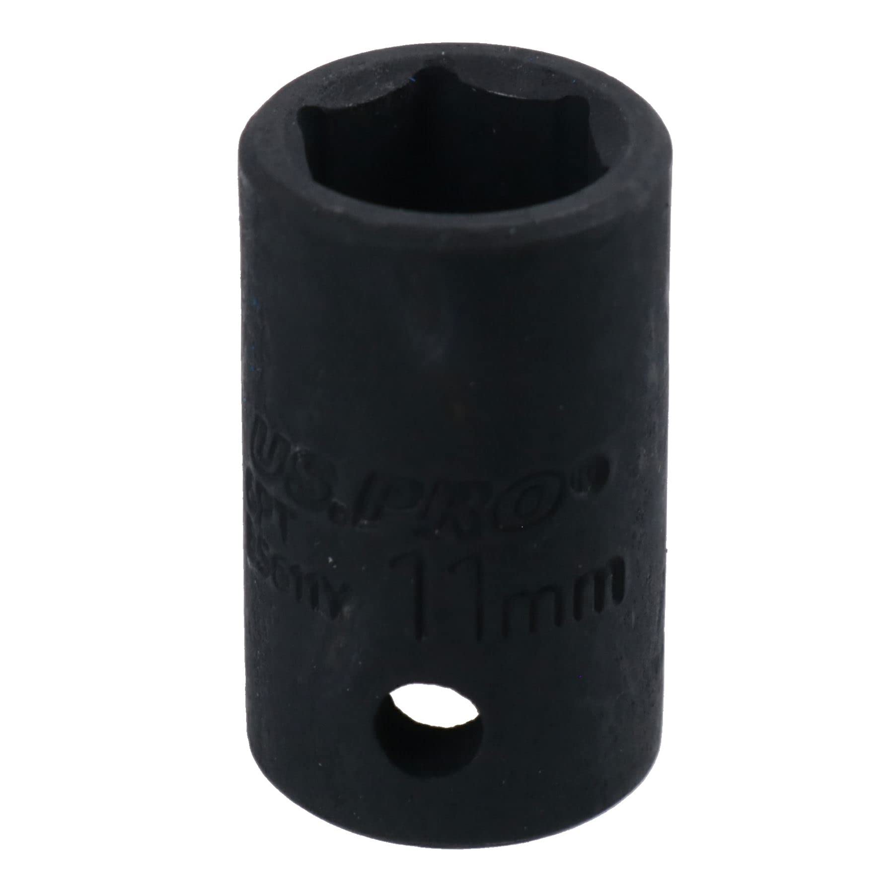 Ab Tools 11Mm 3/8In Drive Shallow Stubby Metric Impacted Socket 6 Sided Single Hex