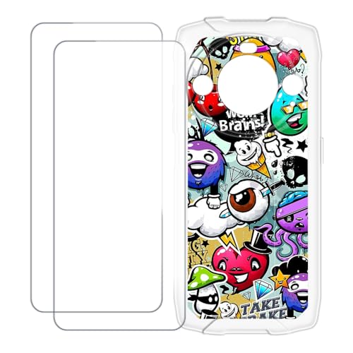 UOGNADGD Blackview BV9300 Pro �Ƃ̌݊������� �J�X�^���J���t���P�[�X�{�����K���X�ی�t�B����2���t�� ? �Ռ��z�������h�~ (������)