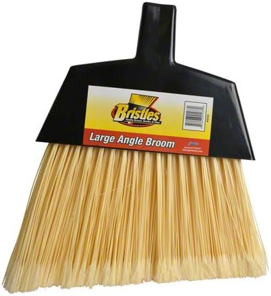 Janico 4050 48 in. Large Angle Broom Poly Bristles Metal Handle, Black - Case of 24