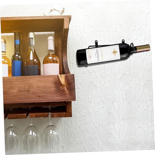 Soporte para botellas de hierro forjado negro 2 piezas miniatura 5