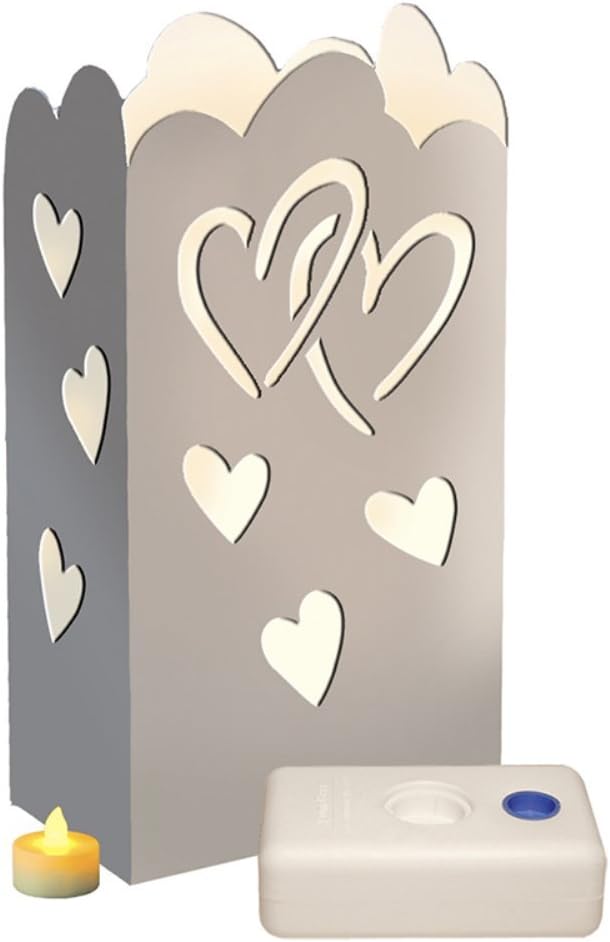 LumaLantern Heart Kit with Battery Operated Tea Light Candles
