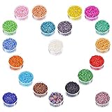 Cuentas de Cristal Multicolor, Cuentas Redondas de Cristal de 2 mm Mini Cuentas de Cristal Para Los Niños DIY Bracelet Arte y Joyería-Making, Cadena de Cuentas de Fabricación de Juego, Fadeless Color