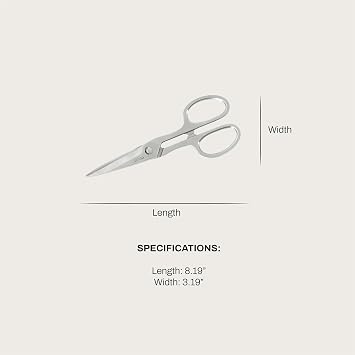 All-Clad Stainless Steel, All Purpose Kitchen Shears,Heavy gauge, Ergonomic, Rust-resistance, Food Scissors for Kitchen, Chicken, Poultry, Fish, Meat,Shelfish, Snipping herbs, 8.19 inch, Silver