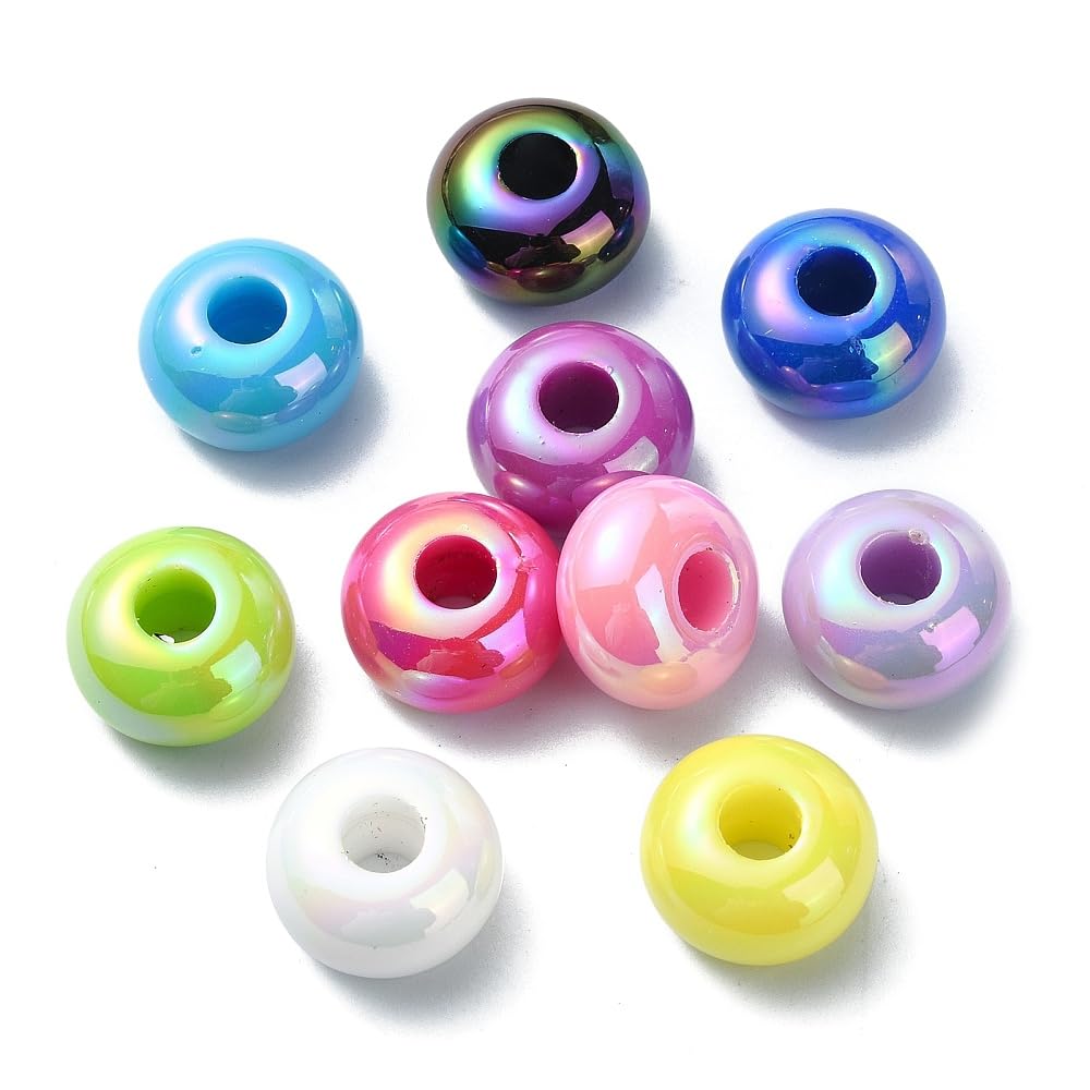 DanLingJewelry 550 Stück zufällige Acryl-Rondelle-Perlen für Schmuckzubehör