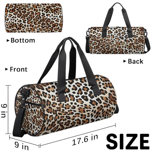 Lightweight Travel Duffle Bag Classic Leopard Gym Bag for Women Men Stylish Small Duffle Bag for Fitness Yoga Travel Overnight Sport2