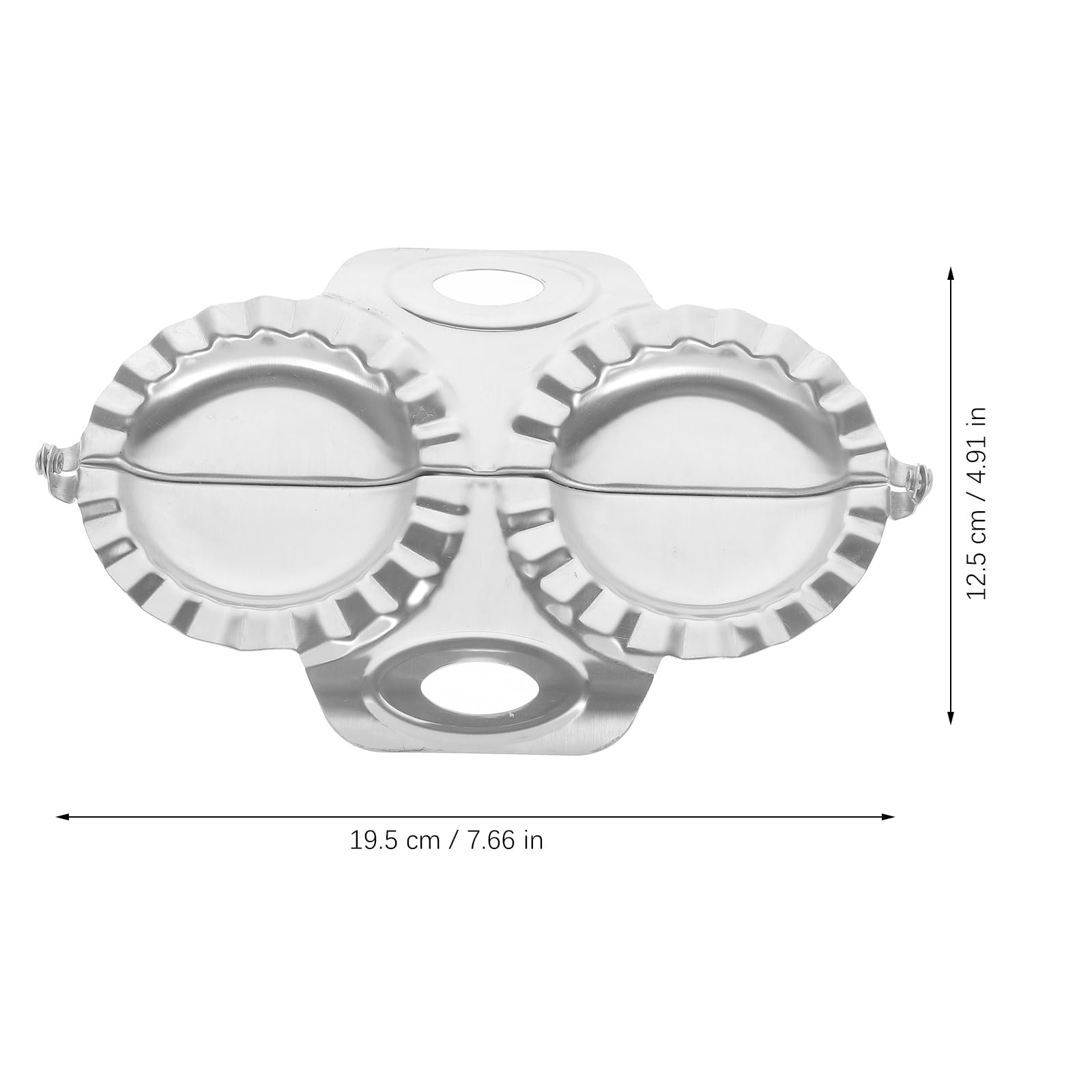 BRIGHTFUFU 2pcs Creative Stainless Steel Dumpling Makers Upgraded Rustless Easy Cleaning and Maintenance for Homemade Dumplings and Ravioli Silver Color