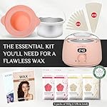 KOTAMU Wax Kit Pink Digital Hair Removal Waxing Kit for Women & Men Hot Wax Warmer Pot for Face, Eyebrow, Body, Brazilian, Bikini, Sensitive Skin Waxing Machine with 25 Accessories for Home Salon - Image 4