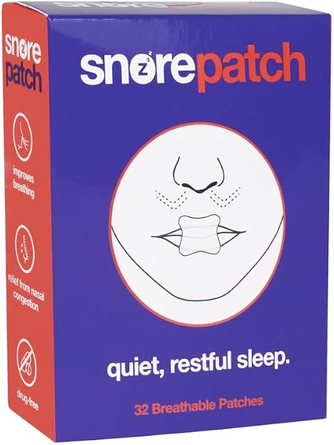 SnorePatch | Snore Patch | Reduce or Stop Snoring | Anti Snoring Sleep Patch | Advanced Gentle Mouth Tape to Mute Snoring for Better Nose-Breathing | Improved Night time Sleeping and Snoring Relief