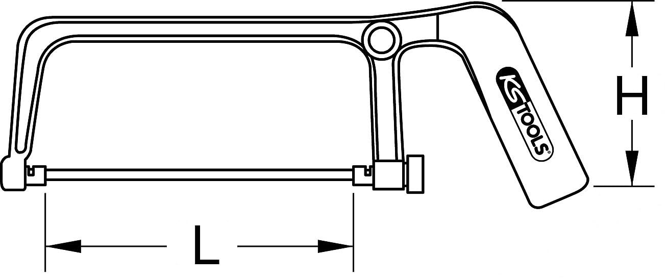 KS Tools 907.2130 Archetto p.seghetto manuale,150mm
