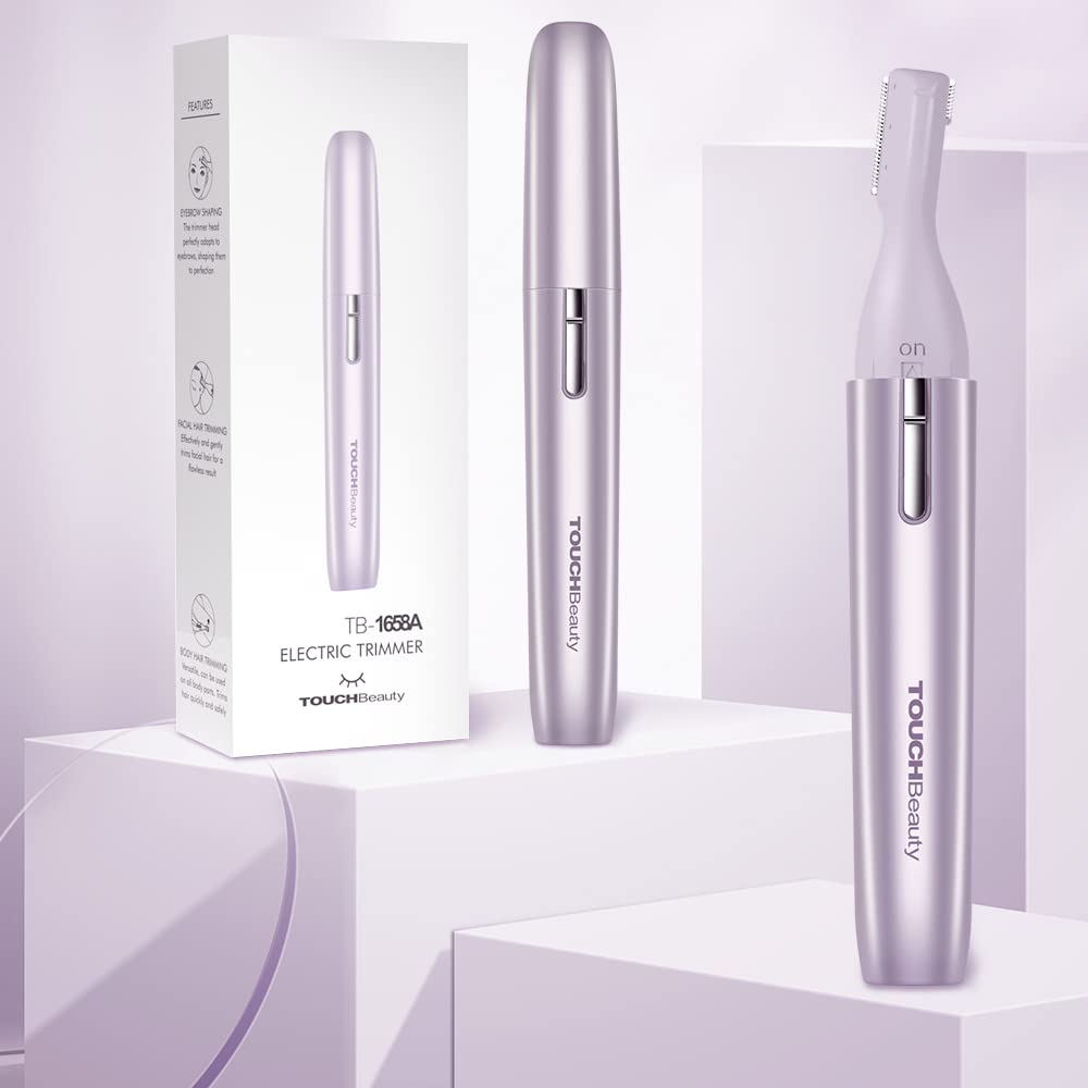 Rasoio Sopracciglia,TOUCHBeauty Epilatore Sopracciglia Donna, Face Razor Professionale di Precisione Facciali Indolore, Rasoio Viso Trimmer Portatile per donna e uomoAG-1658Z(Viola)