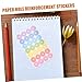 Veemoon 20sheets Label Stickers for School Hole Punch Reinforcement Stickers Paper Hole Reinforcement for DIY Scrapbook