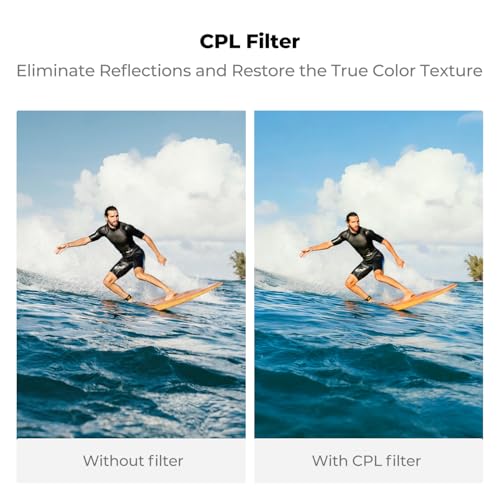 Image of K&F CONCEPT Snap On CPL Filter Compatible with DJI Osmo Action 6, Circular Polarizers Filters, HD Optical Glass with Multi-Coated Anti-Glare Reduce Reflections Action Camera Accessories