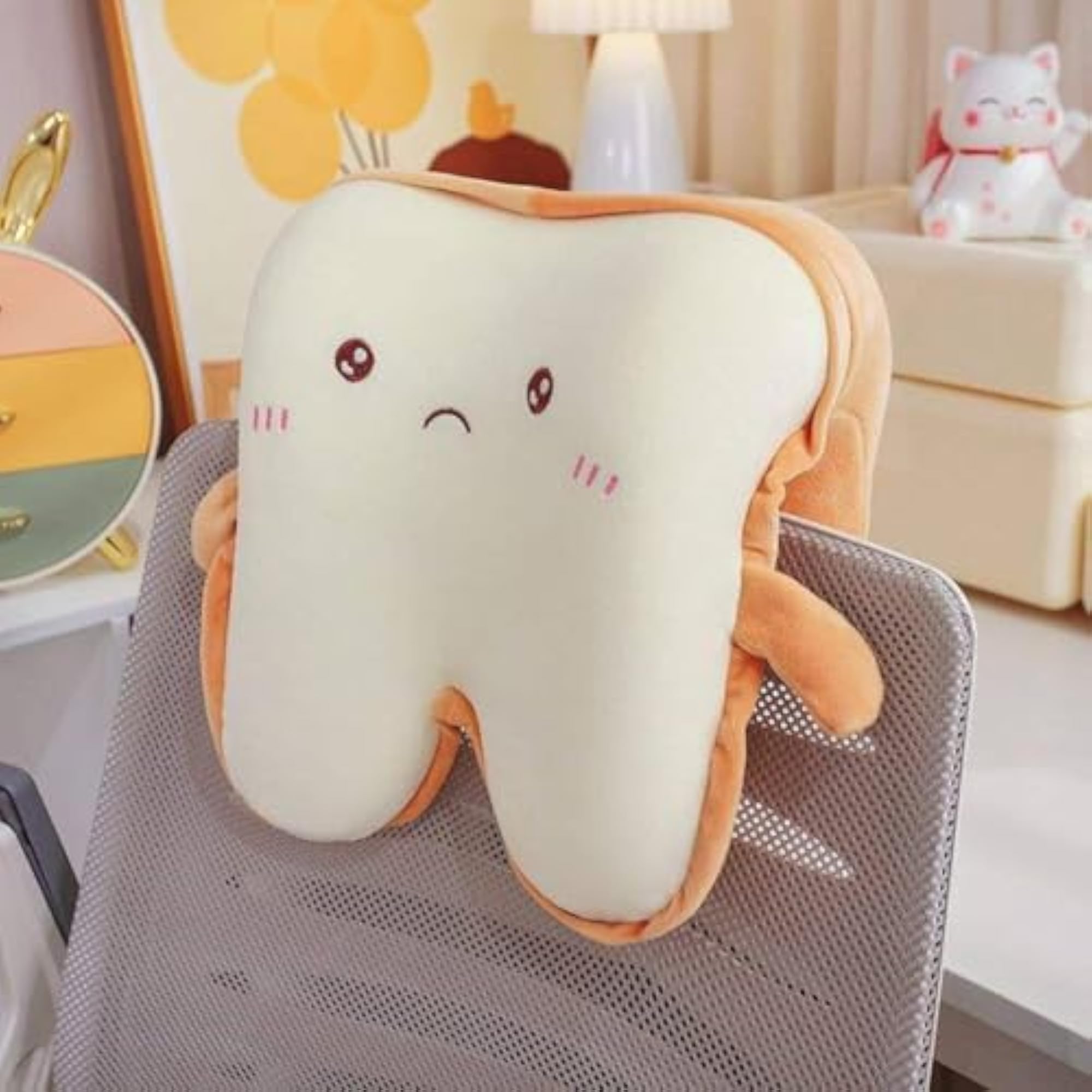 Breathable Toast Shaped Desk Pillow, Ergonomic Design