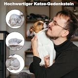 Grabstein Hund mit Engelsflügeln Hund Engel Gedenkstein für Draußen Tiergrabstein Polyresin Hundefigur Garten Wunderschönes Andenken Hund Zuhause Grabschmuck Deko Geschenke für Hundeliebhaber