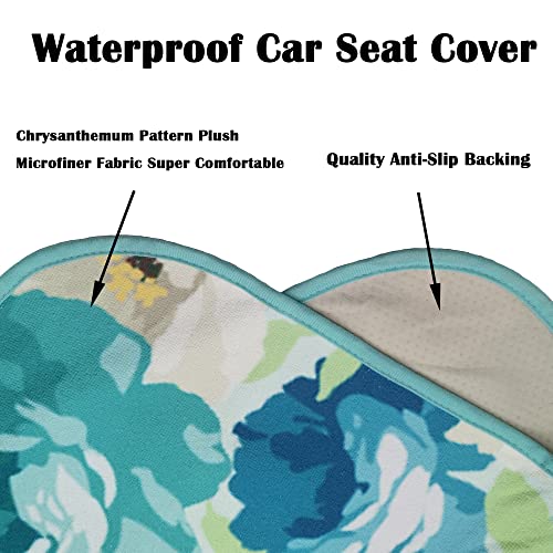 Image of Car Seat Cover Protector Front Seats,for Gym Workout,Running,Swimming,Beach and Hiking,Waterproof Sweat Towel Bucket Seat Covers for Cars SUV Trucks (Chrysanthemum, 1Pcs)
