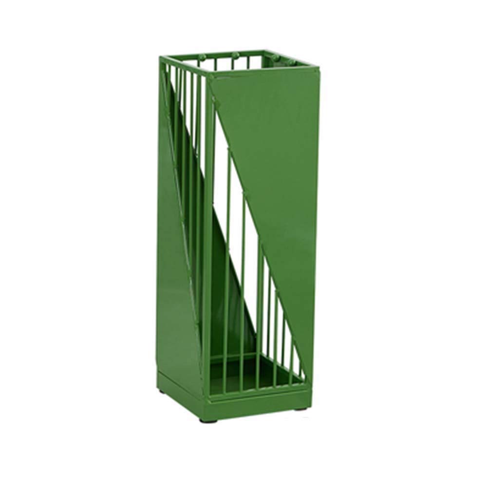 FCXWEVR Nordic Umbrella Rack Stand Creative Iron Umbrella Holder Waterproof & Rustproof Foldable Umbrella Bucket Stylish Green Design for Home & Office Storage