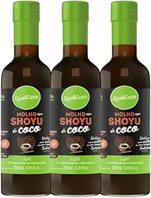 Shoyu de Coco Light Qualicoco - 3 unidades de 250ml