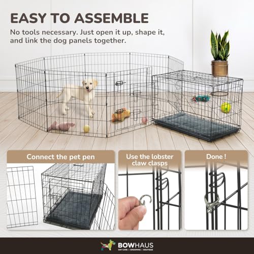 foldable outdoorindoor pet playpen with gate available in 36 inch height metal portable kennel heavy-duty exercise fence cage 8 panels for large dog animals