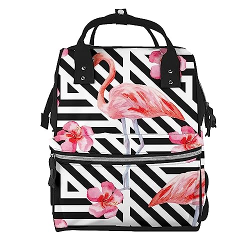 Sac à dos PC portable étanche multicolore à motif tropical aquarelle