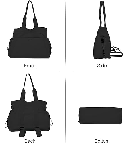 Miniatura 8 de Yoga Bags for Women Gym Tote Bag with Adjustable Mat Holder Yoga Mat Carrier Shoulder Bags for Workout Pilates Travel Beach Work Shop