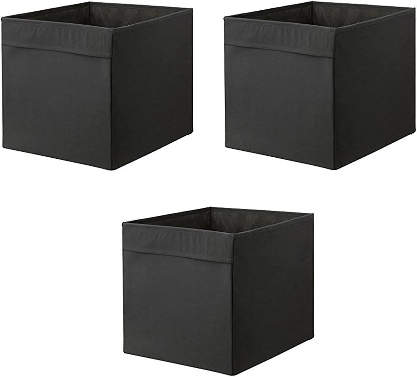 Drona Box (Black, Pack of 3,15x13x13in)
