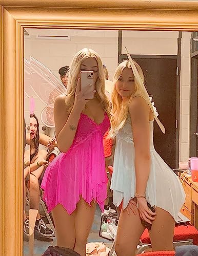Image of Avidlove Women Lingerie Lace Babydoll V Neck Sexy Sleepwear Strap Chemise