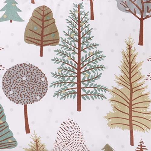 Great Bay Home 100% Turkish Cotton King Lodge Flannel Sheet Set | Deep Pocket, Soft Winter Sheets | Warm, Double Brushed Bed Sheets | Anti-Pill Flannel Sheets (King, Snowy Forest) #TOP7
