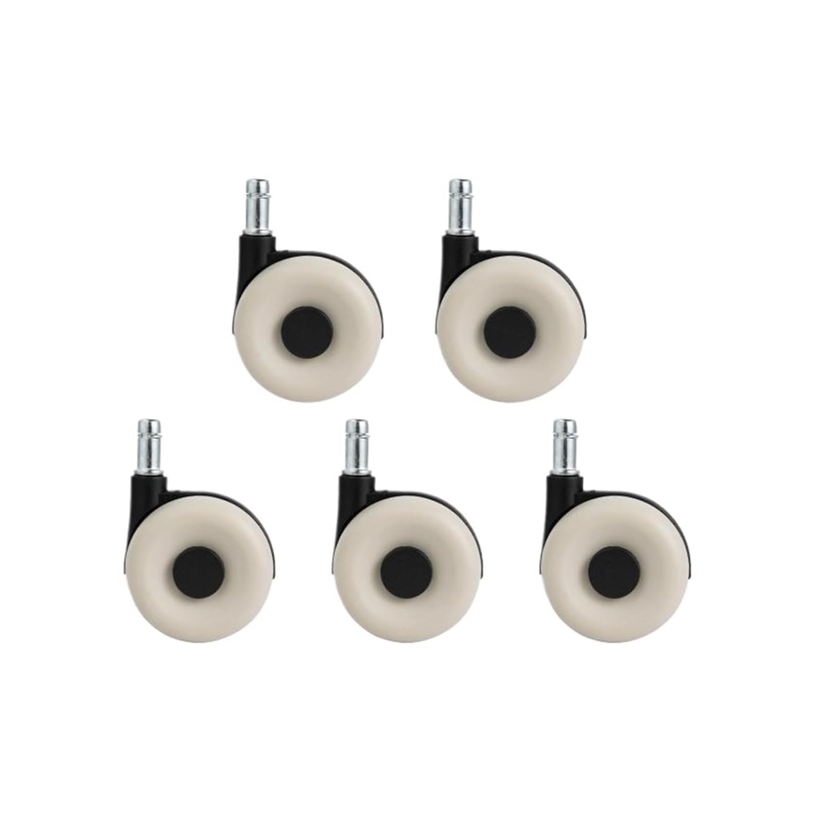 MXXDMOPD 5pcs/lot Chair Wheel Accessories Computer Pulley Hub Caster Rubber(Beige)