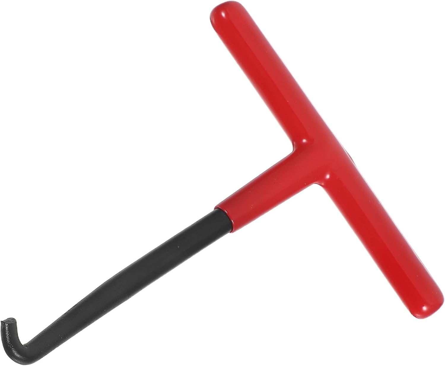 Heavy Duty Motorcycle Exhaust Spring Puller Tool with T-Handle, Universal Exhaust Hook for Dirt Bike and Snowmobile Spring Removal and Installation, Red Short Handle