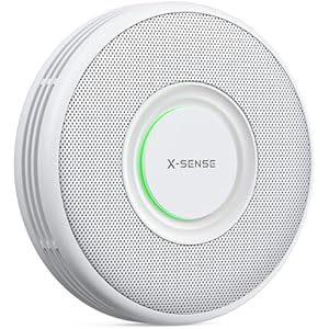 X-Sense Détecteur de Fumée Autonome avec Alertes Vocales Français et 17 Emplacements, Alarme Incendie à Batterie Scellée 10 Ans, Mode Veille sans Clignotement, Grand Bouton, XS0B-SN, Lot de
