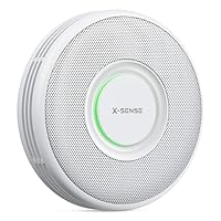 X-Sense Smoke Alarm with Voice Alerts and 17 Locations, 10-Year Non-replaceable Battery-Powered Fire Alarm with Large Button, No-Flashing Standby Mode Supported, XS0B-SN