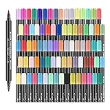 Artist Watercolor Real Brush Pens,Art Supplies 24Pcs Colors Brush Marker Pens for Journaling Kid Adult Drawing Pens Script Paintbrush for Calligraphy