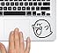 Produktbild Mario Geist Ghost TRACKPAD Sticker Aufkleber Boo (Schwarz)