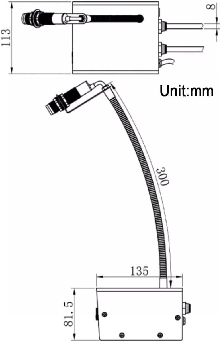Anti Static Ionizer Static Eliminator with Automatic Induction Blowing Device,Ionizing Air Gun,Adjustable Blowing Time, for Industrial Static Removal(Standard with Bracket)
