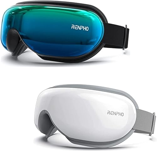 RENPHO Masajeador de ojos con calor blanco y verde degradado